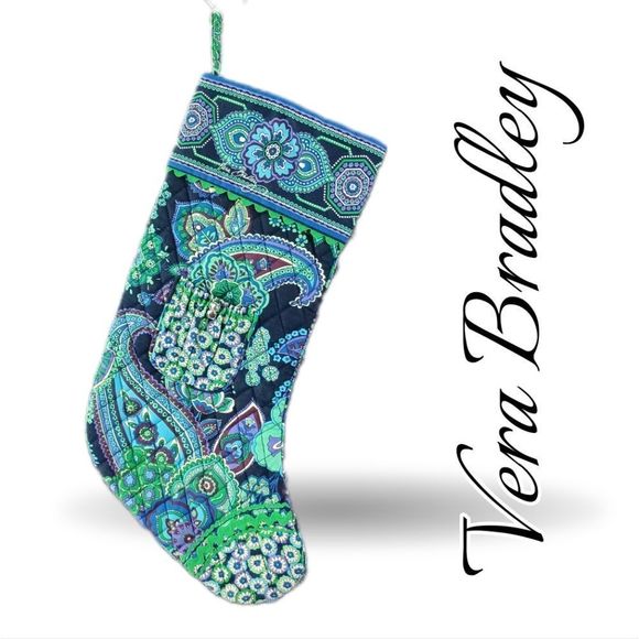Vera Bradley Other - Vera Bradley Quilted Blue and Green Stocking